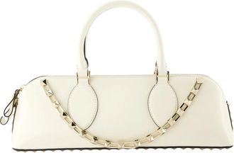 Valentino Garavani Rockstud East-West Handtas - Dames - Handtassen - Wit - ONE Size - Leer - Tassen