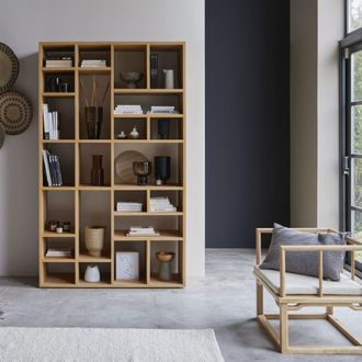 Tikamoon Biblioteca alta de roble