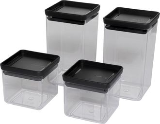Brabantia Tasty+ Frascos De Conservaci&oacute;n Negro Y Transparente