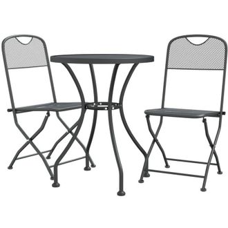 vidaXL Furniture Limited - Set De Comedor De Jard&iacute;n 3 Pzas Malla Metal