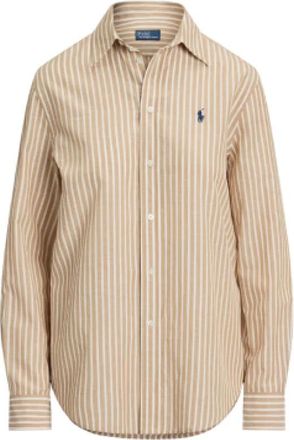Ralph Lauren Geruit Overhemd - Dames - Overhemden - Beige - XS - Katoen - Overhemden