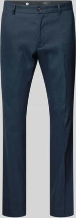 s.Oliver Black Label Regular Fit Anzughose aus Leinen-Mix in Dunkelblau, Gr&ouml;&szlig;e 102
