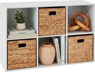 Best Choice Products 6-Cube Bookshelf, 11in Display Storage System, Organizer w/ Removable Back Panels