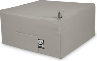 Happers Happers - Puff Cama Individual Para Una Persona Polipiel Gris Claro &Uacute;nico Gris Claro