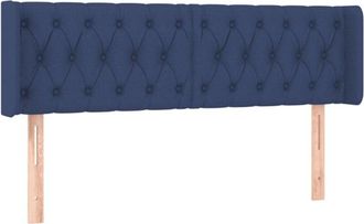 vidaXL Cabecero Con Led De Tela Azul 163x16x78/88 Cm Vidaxl