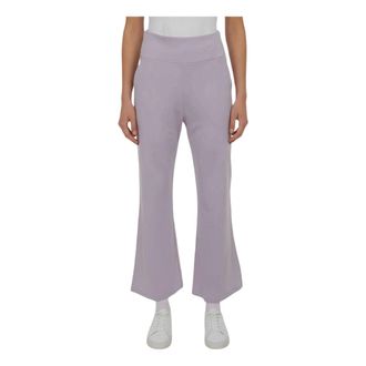 adidas (WMNS) adidas Flared Knit Long Pants Asia Sizing Light Taro Purple KW4675