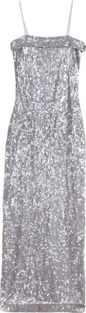 By Ti Mo Sprankelende Sequins Strap Jurk - Dames - Feestkleedjes - Grijs - S - Kleedjes