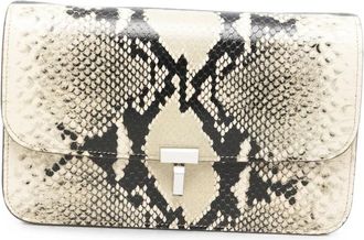 Toteme T-Lock Snake-effect Leather Crossbody Bag
