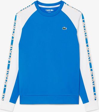 Lacoste Heren Colour Block Stripe Tennis Sweatshirt (Blauw/Wit)