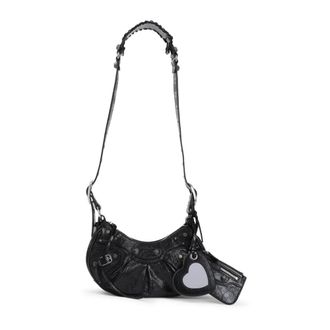 Balenciaga Shoulder Bags, female, Black, Size: ONE SIZE Black XS Shoulder Bag with Braided Strap