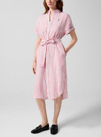 Polo Ralph Lauren Womens Striped pure linen shirtdress