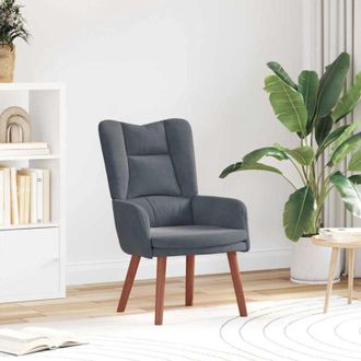 vidaXL Vidaxl - Silla Relax Gris Oscuro 63 X 67 X 94 Cm Terciopelo