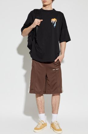 Palm Angels T-shirt With Print, Mens, Black