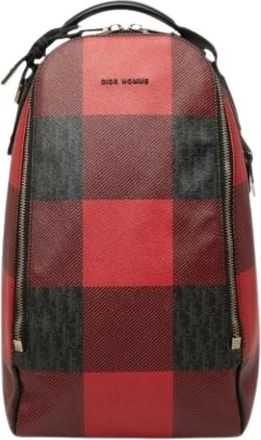 Dior Pre-owned Vintage Shoulder Sling Bag - Heren - Vintage Rugzakken - Rood - ONE Size - Leer - Vintage