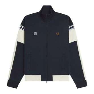 Fred Perry Cut And Sew Track Jacket - male - Fred Perry - Zip-throughs - Blue - S - Sweatshirts & Hoodies