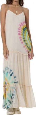 Young Fabulous & Broke Womens Alani Chiffon Dress In Teal Whirly Pop