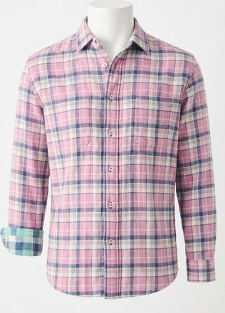 Faherty Reversible Shirt In Orchid Bay Plaid