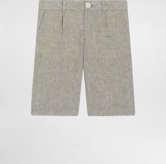 Dolce & Gabbana Linen Bermuda Shorts - Man Green 10 Years