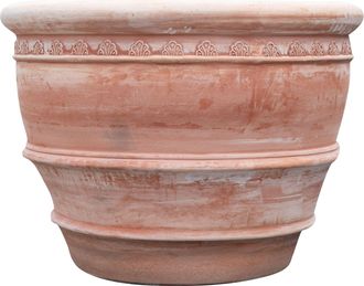 Biscottini International Biscottini - Jarr&ograve;n De Terracota Macetero De Exterior Y Interior Jardinera De Jard&iacute;n &Aacute;nfora Grande Tarro De Flores 102x77 Cm Hecho A Mano
