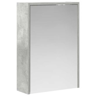 vidaXL Armario Con Espejo De Ba&ntilde;o Gris Concreto 43 X 16 X 62.5 Cm Vidaxl