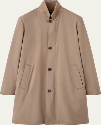 Loro Piana Mens Sebring Single-Breasted Overcoat