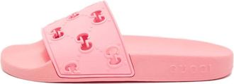 Gucci Sandali slides con motivo GG - Rosa