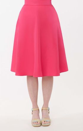 Unique Vintage Retro Style High Waist Vivien Swing Skirt in Hot Pink at Nordstrom, Size Medium