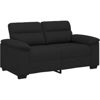 vidaXL Divano a 2 Posti Nero 120 cm in Tessuto - Vidaxl