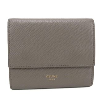 Celine Gray Leather Wallet (Tri-Fold) (Pre-Owned)