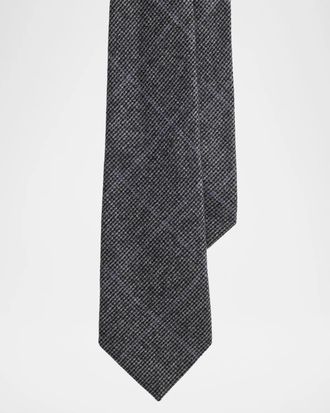 Ralph Lauren Purple Label Men & apos;s Tic-Weave Wool-Cashmere Tie