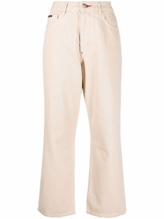 Philipp Plein Ruimvallende broek - Beige