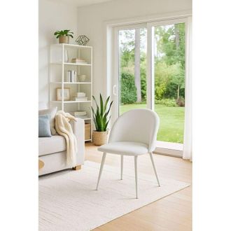 Regalos Miguel Sillas Comedor - Silla White Vint Terciopelo - Blanco
