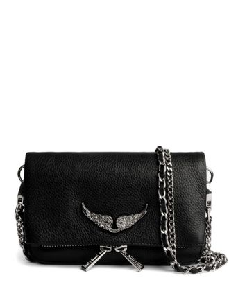 Zadig&Voltaire wings-detail chain-strap cross body bag - women - Leather - One Size - Black