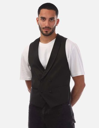 HUGO BOSS Mens Henry3 Waistcoat - Black - Size: 44/Regular