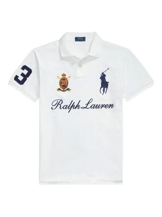 Polo Ralph Lauren appliqu&eacute; polo shirt - White