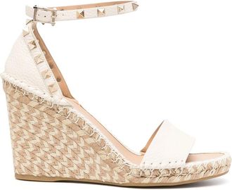 Valentino Garavani Rockstud 105mm Wedge Espadrilles
