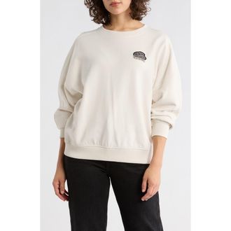 Boss Orange by Hugo Boss Star Logo Embroidered Sweatshirt in Open White at Nordstrom Rack, Size X-Large