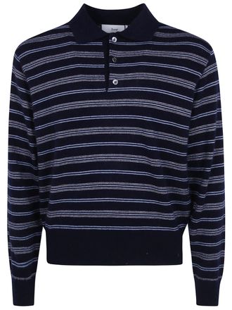 Dunst Striped Collared Sweater Unisex Collared Striped Sweater