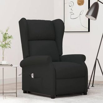 vidaXL Sill&oacute;n Elevable Tela Negro Vidaxl