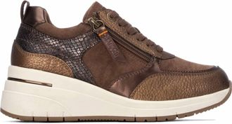 Refresh Womens Casual Wedge Sneakers In Camel