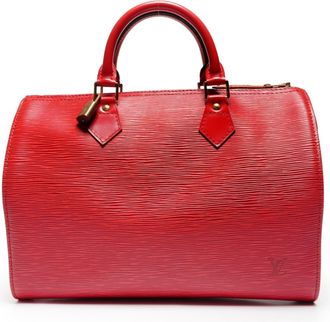 Louis Vuitton Red Color Epi Leather Boston Bag (Pre-Owned)
