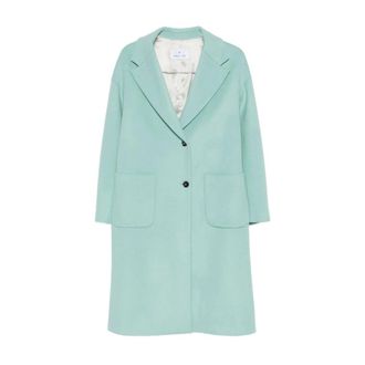 Manuel Ritz Jassen, Dames, Blauw, XS, Leer, Single-Breasted Coat