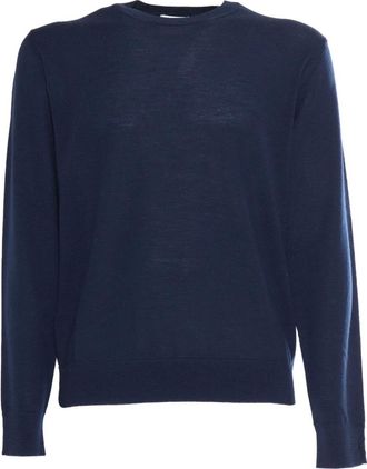 Ballantyne Maglia Girocollo - Heren - Ronde hals truien - Blauw - S - Truien & Vesten