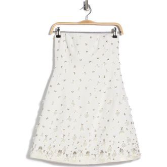 SIMKHAI Yasmin Strapless Bustier Minidress in Ivory at Nordstrom Rack, Size 12