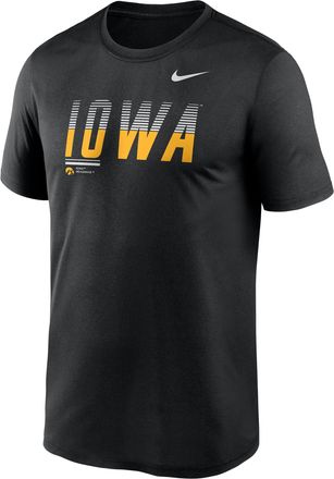 Nike Iowa Sideline Legend Nike Mens Dri-FIT College T-Shirt in Black | 02TI00AIA-7SB