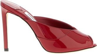 Jimmy Choo London Red Leather Mule Heels