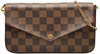 Louis Vuitton Pre-owned Pochette Felicie - Dames - Vintage Schoudertas - Bruin - ONE Size - Vintage