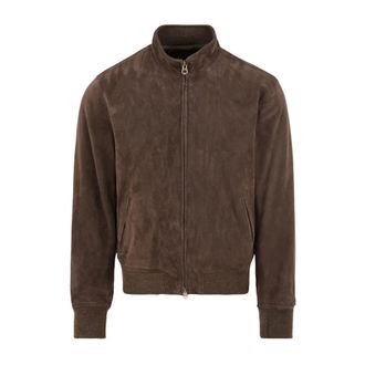 STEWART Stretch Suede Jacket - Heren - Bomber jackets - Bruin - XL - Su&egrave;de - Jassen