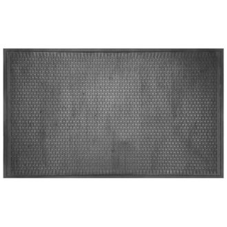 Imports Decor Heavy Duty Rubber Scraper Mat - Diamond Pattern Non-Slip Outdoor Door Mat for Entryway, Patio & Poolside