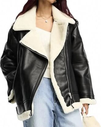 Asos Womens Leather Jacket In Black